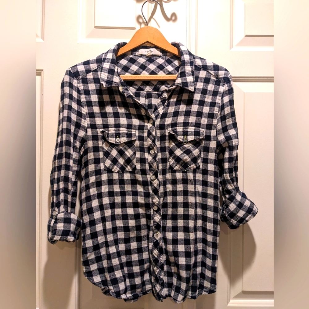 Black and White Flannel Shirt